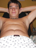 Horny twink boy is shooting his dick on camera