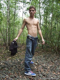 Twink is making pictures outdoors in various sexy poses