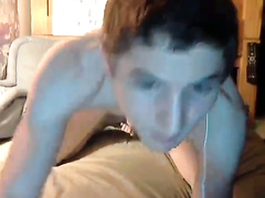 Getting naked to see his cock got him hard