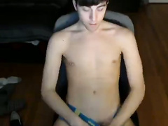 Webcam gay video shows the teen jerking off
