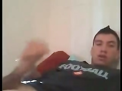 Football star gets off in a hot webcam video