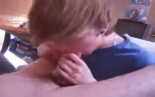 Boy Gets His First Blowjob