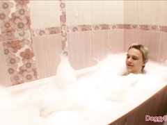 Merciless cock teasing happens in the bathroom