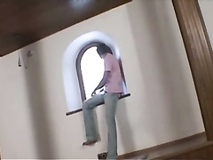 Three teens sucking and fucking at cockloft