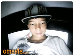 Teen gay guy is showing off his cock to the webcam chat mate