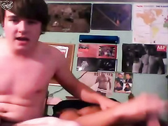 Twink boys have fellation fun along in video