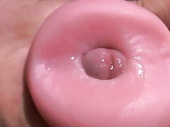 Close-up porn video of fucking a rubber vagina
