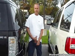 Peeping in the street at the gay boys masturbating