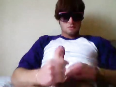 Machoman shows off while he jerks off