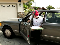 Pizza delivery man gets fucked on the table