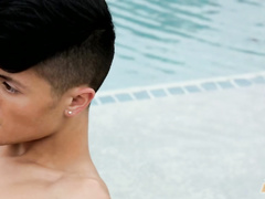 Handsome dude poses and plays with his cock