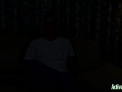 Huge dicked twink kid is undressing and hotly wanking off at front of cam