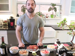 Hot chef Alexandre and his funny cooking