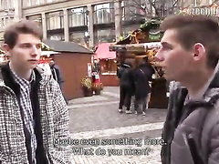Gay dude takes his camera and goes out to hook young guys