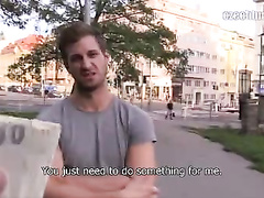Pretty handsome guy with sexy tight muscled body shape gets seduced by gay