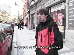 Pretty young guy with handsome face gets seduced by twink