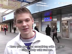 Cutie blond guy gets picked up by hungry gay dude