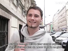Dude with sexy beard is doing his first blowjob for money