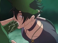 Hentai sexy muscled guy gets fucked in the ass by monster