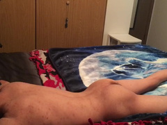 Green haired punk fucks his sleeping roommate's asshole