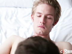Tender cute brunet twink pleasantly fucks his gay boyfriend's asshole