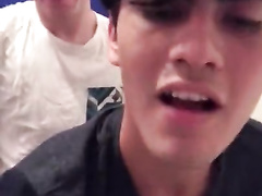 Naughty teen twink are fucking in front of the online webcam