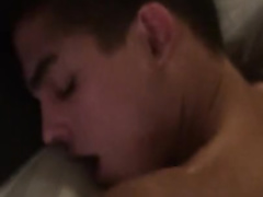Tender teen twink is passionately moaning from being fucked in the asshole