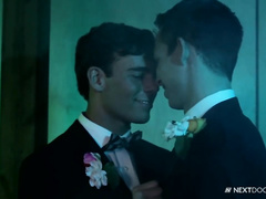 Teen twinks got married and having their first gay anal hardcore
