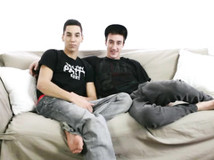 Handsome young boyfriends Jimmy and Joey are experiencing gay anal fuck