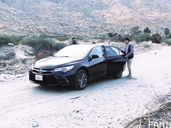 Bearded hunk is making young twink to suck his dick and fucking him in the car